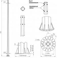 Комплект крепежа для ОСф/ОГСф-0;4 (болт М20х160 кл. пр. 8.8 - 8шт; гайка М20 - 32 шт; шайба М20 - 32шт; гровер С20 - 8шт) Пересвет В00005081