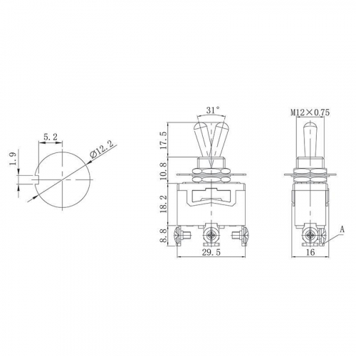 Тумблер 250В 15А (3c) ON-OFF-ON 1п (KN-103) Rexant 36-4112 фото 2