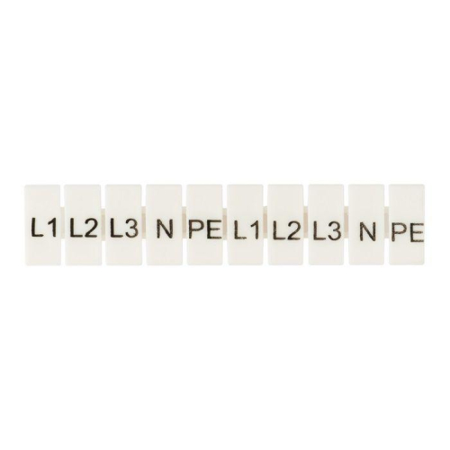 Маркеры для UT/ST/Push-in 6 с символами "L1. L2. L3. N. PE" (уп.100шт) EKF zb-st-6-L-1-3