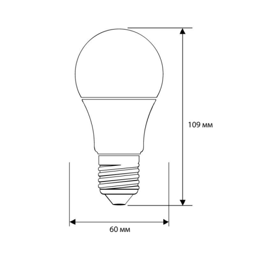 Лампа светодиодная LED-A60-10W-E27-6500K 10Вт грушевидная 6500К холод. бел. E27 180-240В ЛОН Ergolux 12879 фото 2