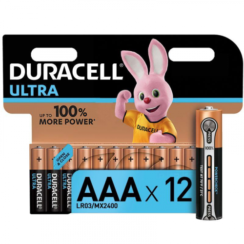 Элемент питания алкалиновый AAA/LR03-12BL Ultra Power (блист.12шт) Duracell Б0038767