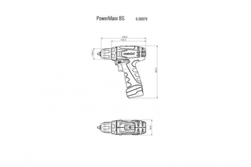 Винтоверт аккумуляторный PowerMaxx BS 12В 1х2.0 патрон сумка Metabo 600079500 фото 2