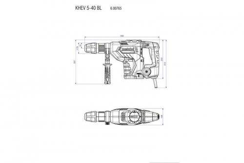 Перфоратор KHEV 5-40 BL SDSmax 1150Вт 40мм 8.7ЕРТА Metabo 600765500 фото 2