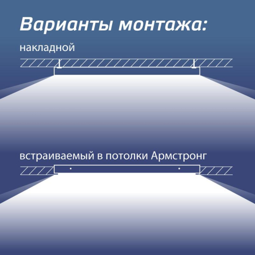 Светильник светодиодный 36Вт 6500К 176-264В 595х595х18 ДВО универс. призма панель КОСМОС KOC_DVO36W6.5K_PR фото 4