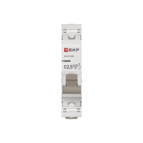 Выключатель автоматический 1п C 2.5А 4.5кА ВА 47-63N PROxima EKF M63412T5C фото 4