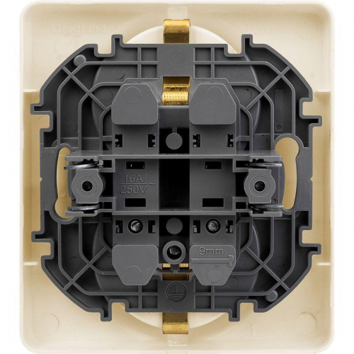 Розетка Inspiria 16А 250В 2х2P+E немецк. стандарт сл. кость Leg 673751 фото 2