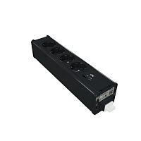 Блок Unica System+ 4хРозетка (2К+З) и 2хUSB A/C антрацит SchE INS44233