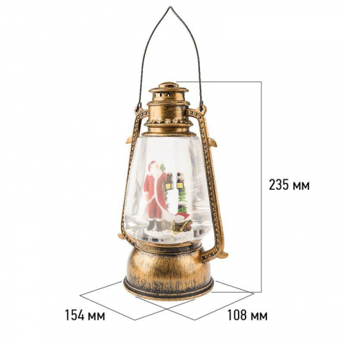 Фонарь декоративный Санта Клаус 1LED тепл. бел. 1.5Вт IP20 эффект снегопада с подсветкой Neon-Night 501-066 фото 4