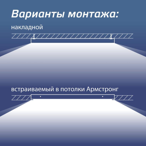 Светильник светодиодный 36Вт 6500К 176-264В 595х595х18 ДВО универс. опал панель КОСМОС KOC_DVO36W6.5K_OP фото 4