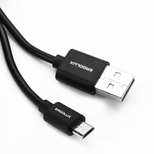 Кабель USB Micro USB 2А 1м зарядка + передача данных черн. (пакет) ERGOLUX 15088 фото 2