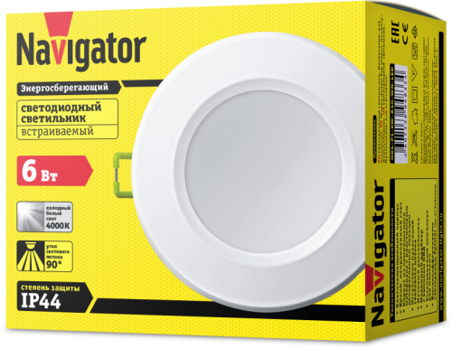 Светильник 94 833 NDL-P1-6W-840-WH-LED (аналог R63 60Вт) Navigator 94833 фото 2