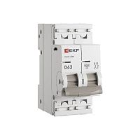 Выключатель автоматический модульный 2п D 63А 6кА ВА 47-63N PROxima EKF M636263D