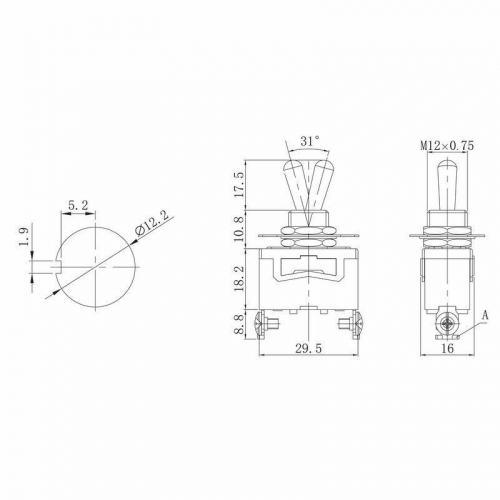 Тумблер 250В 15А (2с) ON-OFF 1п (KN-101) Rexant 36-4110 фото 3