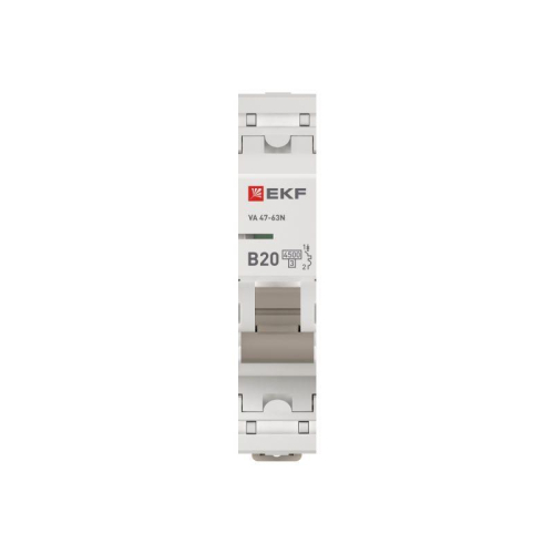 Выключатель автоматический 1п B 20А 4.5кА ВА 47-63N PROxima EKF M634120B фото 3