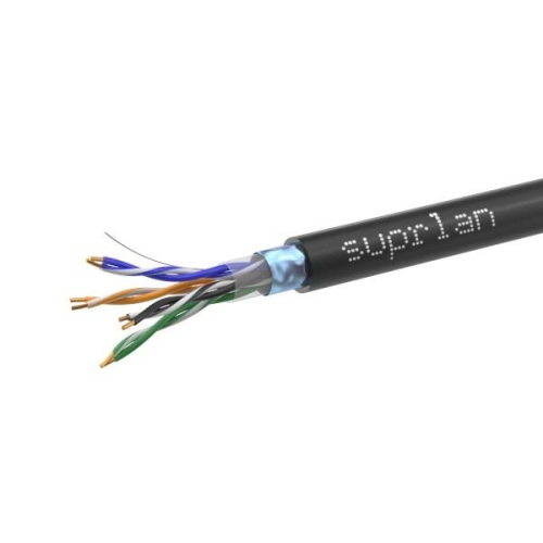 Кабель витая пара F/UTP кат.5E 4х2х24AWG solid Cu PE Out. Median 305м (м) SUPRLAN 01-1034-1