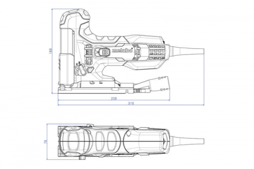 Лобзик STE 100 Quick 710Вт маятн эл-ка кейс Metabo 601100500 фото 2