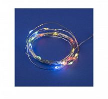 Гирлянда LED на батарейках ULD-S0200-020/DTB/3AA/RC RGB IP20 DEW 3AA (не в/к) "Роса" 2м 20 диодов RGB свет пульт ДУ (в/к) Uniel UL-00007247