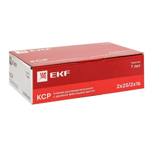 Клемма распределительная КСР с двойн. винтом 2х25/2х16 син. PROxima EKF ksr-2.25-2.16-blue фото 10