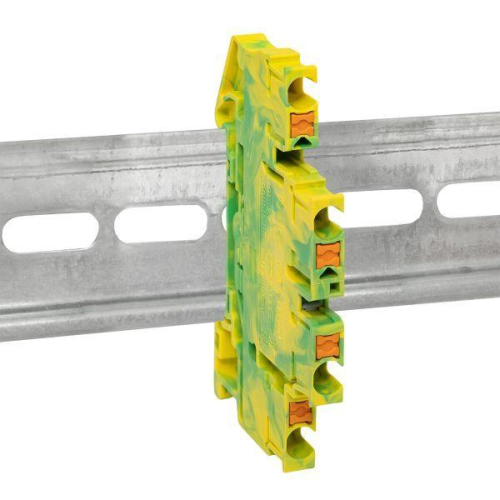 Колодка клеммная пружинная двухуровневая 2.5 Push-in земля EKF PIT-2.5-double-pe фото 3