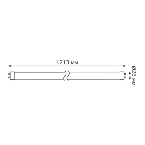 Лампа светодиодная Elementary 20Вт трубчатая 6500К холод. бел. G13 1600лм стекло GAUSS 93039 фото 3