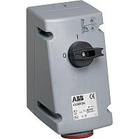 Розетка 16А 3P+N+E с выкл. и мех. блокировкой IP44 ABB 2CMA167663R1000