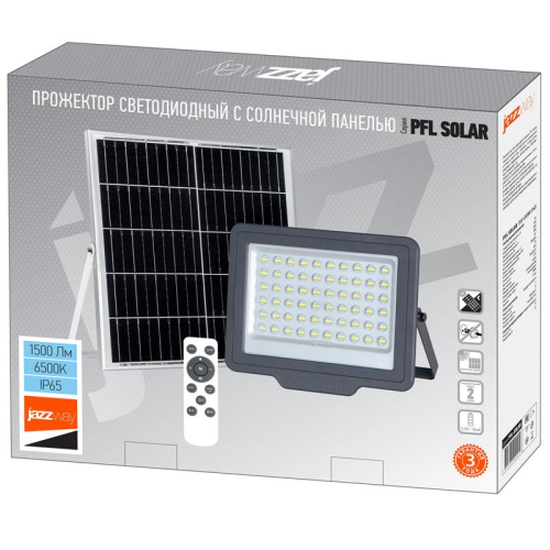 Прожектор светодиодный PFL SOLAR 150 6500К IP65 ДО с солнечн. панелью и пультом в компл. Pro JazzWay 5044425 фото 6