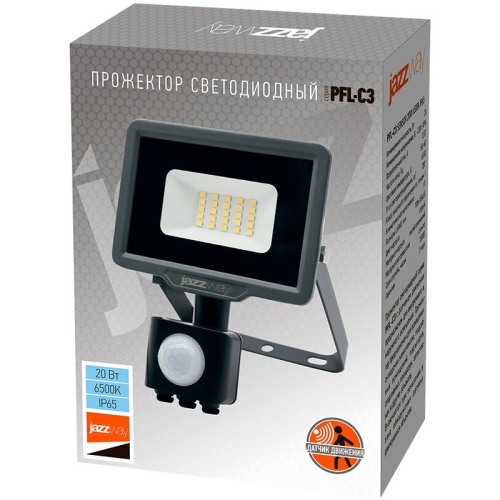 Прожектор светодиодный PFL-C3 SENSOR 20Вт 6500К IP65 ДО закален. прозр. стекло Pro JazzWay 5026926A фото 3