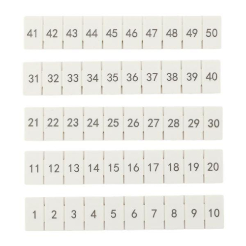 Маркировка для клемм 6 UT 1-50 (уп.100шт) EKF scr-ut-mrk-6-1-50 фото 2