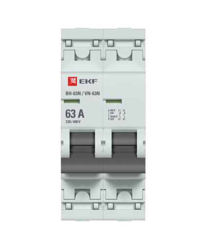 Выключатель нагрузки 2п 63А ВН-63N PROxima EKF S63263 фото 2