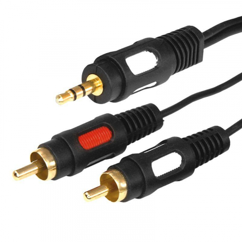 Шнур 3.5 Stereo Plug - 2RCA Plug 1.5м (GOLD) Rexant 17-4232 фото 3