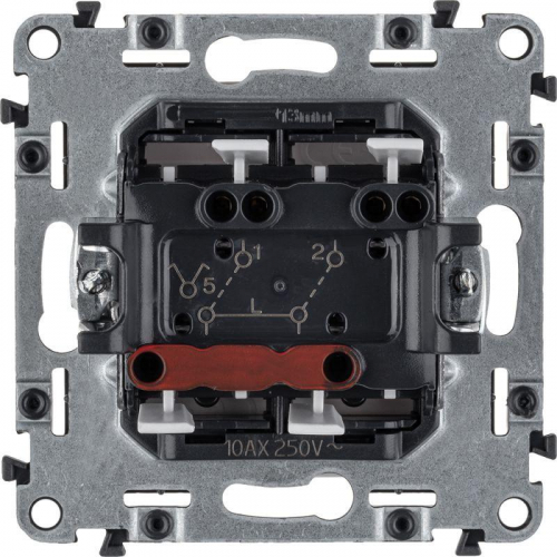 Выключатель 2-кл. СП Valena Life 10А IP20 250В с лицев. панелью безвинтов. зажимы механизм бел. Leg 752405 фото 3