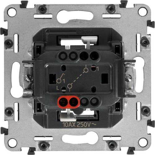 Выключатель 1-кл. СП Valena In'matic 10А IP20 250В 10AX безвинтов. зажимы механизм сер. Leg 752001 фото 5