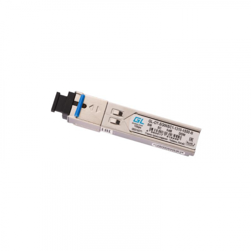 Модуль SFP WDM 155Mb/1.25Gb/s одно волокно SM SC Tx:1310/Rx:1550нм 6дБ до 3км GIGALINK GL-OT-SG06SC1-1310-1550-B