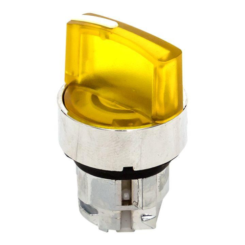 Механизм переключателя исполнительный ХB4 желт. на 2 положения с фиксацией с подсветкой с короткой ручкой PROxima EKF XB4BD2FL-Y фото 3