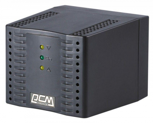 Стабилизатор напряжения TCA-1200 600Вт 1200В.А черн. POWERCOM 802506