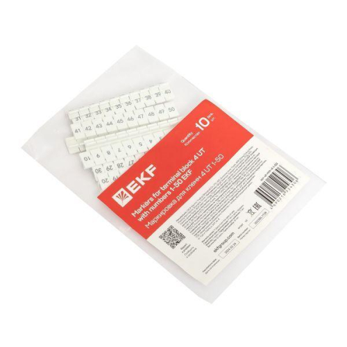Маркировка для клемм 4 UT 1-50 (уп.100шт) EKF scr-ut-mrk-4-1-50 фото 6