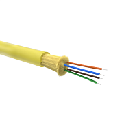 Кабель волоконно-оптический 9/125 одномодовый 4 волокна плотноебуферное покрытие для внутренней прокладки (уп.2000м) желт. DKC RNDTIN9S4LSYL