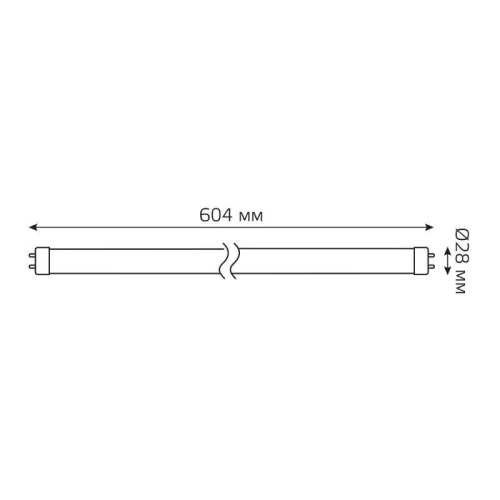 Лампа светодиодная Elementary 10Вт трубчатая 4000К нейтр. бел. G13 780лм стекло GAUSS 93020 фото 3