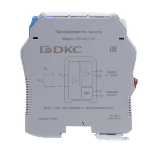 Преобразователь сигнала DSI 1 вход TC тип T 1 выход 4…20мА DKC DSI-C3-1110 фото 2