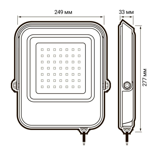 Прожектор светодиодный PFL-V 150Вт 6500К IP65 ДО JazzWay 5039773 фото 6