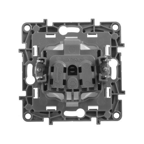Розетка 1-м СП Etika 16А IP20 250В 2P без заземл. немецк. стандарт винтов. клеммы механизм бел. Leg 672220 фото 2