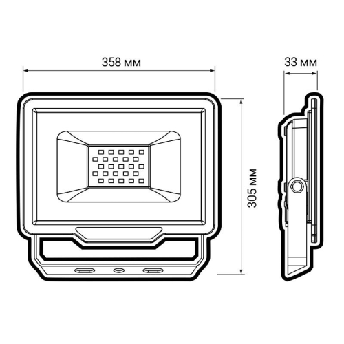 Прожектор светодиодный PFL-C3 200Вт 6500К IP65 ДО с клапаном закален. прозр. стекло Pro JazzWay 5023666A фото 6