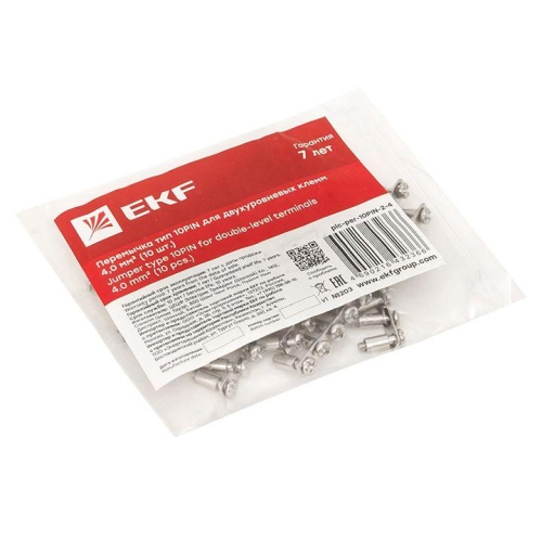 Перемычка тип 10PIN для двухуровневых клемм 4.0кв.мм (уп.10шт) EKF plc-per-10PIN-2-4 фото 2