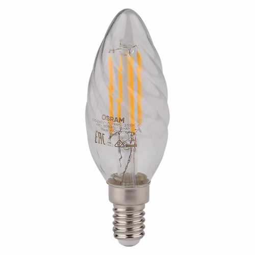 Лампа светодиодная филаментная LED STAR CLASSIC BW 40 4W/827 230V FIL FS1 E14 OSRAM 4058075055391 фото 3