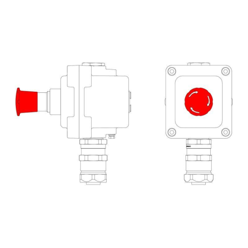 Пост управления взрывонепроницаемый из алюминия LCSD-01-B-MC-P6R(11)x1-PCMB-KAEPM3MHK-20 DKC LCSD21000034