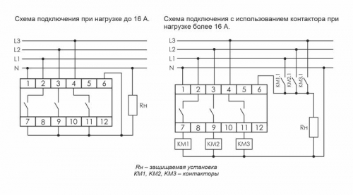 Переключатель фаз PF-431 (с приоритетной фазой; монтаж на DIN-рейке 35мм 3х400/230+N 3х16А IP20) F&F EA04.005.001 фото 2