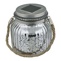 Светильник садовый USL-M-211/GN120 SILVER JAR IP44 солнечная батарея Uniel UL-00003209