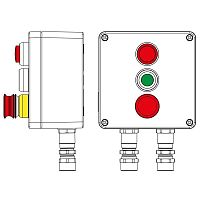 Пост управления взрывозащищенный из алюминия CPE-A-17-(1xLR(220)-1xP1G(11)-1xP3E(11))-2xKA2MHK(C)1Ex d e IIC Т5 Gb / Ex tb IIICT95град.C Db IP66 DKC 2201.171.22.11J