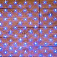 Гирлянда светодиодная "Сеть" 1.5х1.5м 150LED син. 12Вт IP20 провод ПВХ прозр. Neon-Night 215-123