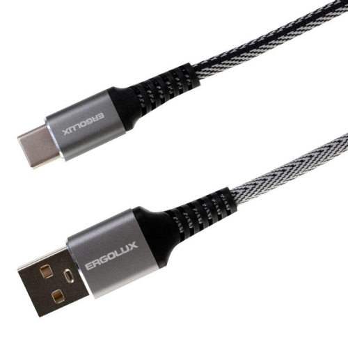 Кабель USB-Type C ELX-CDC08-C41 3А 1.2м черн./бел. ткань зарядка+ПД коробка Ergolux 15309 фото 4